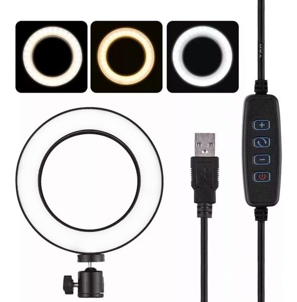 Aro De Luz 26cms Con Trípode Ajustable - Imagen 2